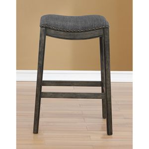 Maroni Set di 2 sgabelli da sella grigi con testa di chiodino Faric tappezzeria con finitura a calce sgabelli da Bar - Product Image 5