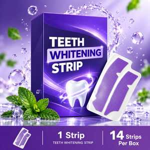 Tiras Blanqueadoras de Dientes al Por Mayor con Xilitol y Sin Peróxido, Marca Personalizada, Kit de Blanqueamiento Dental de 28 Pares para Uso Comercial - Product Image 4