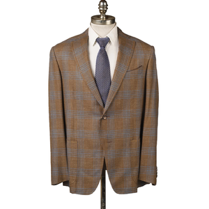 Blazer de Traje a Cuadros de Lana Merino Personalizado de Alta Calidad para Hombre, Corte Entallado, Solapa de Una Sola Hilera, Estilo Casual, de Negocios y Deportivo - Product Image 1