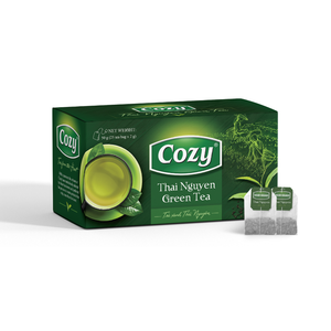 Sachets de thé vert biodégradables de première qualité avec étiquette personnalisée, thé aux herbes, 12 sachets par boîte, emballage de thé - Product Image 3