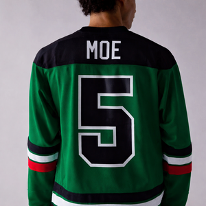 Maillot de football américain vintage rétro streetwear à manches longues, coupe oversize, en tissu uni, avec numéro personnalisé, style équipe - Product Image 4