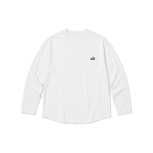 เสื้อเชิ้ตแขนยาวผ้าฝ้ายหนาน้ำหนักมากสำหรับผู้ชาย พิมพ์โลโก้แบบมินิมอล คอกลม ทรงหลวม สไตล์ลำลอง สตรีทแวร์  รับผลิตเสื้อเปล่าสำหรับขายส่ง - Product Image 3
