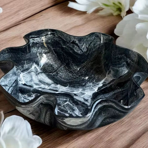 Tazón para Servir Ensaladas Hecho a Mano, Pulido, Ecológico, de Resina Epoxi Resistente al Calor, Apto para Lavavajillas, Diseño Moderno, Color Personalizado - Product Image 1