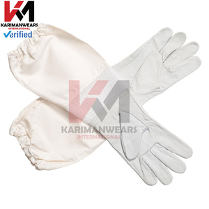 Bee Keeping <b>Gloves</b> Breathable Leather Sting Protection <b>Gloves</b> Extended Cuff for Beekeepers Custom OEM - Product Image 2