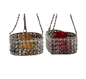 เชิงเทียนคริสตัลแบบคลาสสิกสีเงินสำหรับตกแต่งเชิงเทียนแบบเงาอื่นๆเชิงเทียนในร่มและกลางแจ้ง - Product Image 4