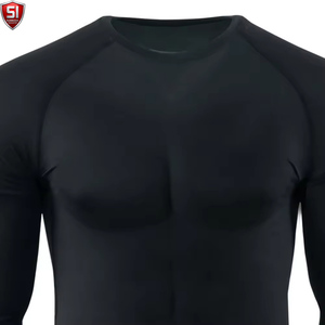 Unisex <b>Long</b> <b>Sleeve</b> <b>Compression</b> <b>Shirt</b> Crew Neck Sublimation Printed Gradient Color Quick Dry Breathable Full <b>Sleeve</b> Sports Body - Product Image 4