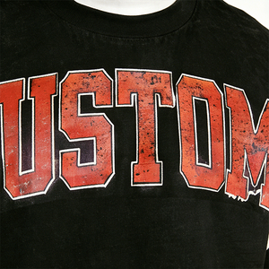 Wholesale Shirt Drop Shoulder Ribbed Crew Neck Custom <b>Tshirt</b> Acid Wash Cotton T-Shirt - Product Image 6