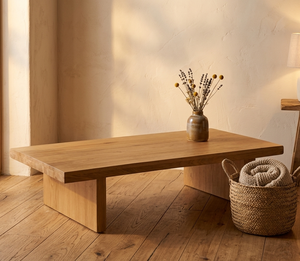 โต๊ะกาแฟ Woodgrad Living Minimalist Kero รุ่นพรีเมียม ทำจากไม้สักแท้ ทรงสี่เหลี่ยมผืนผ้า ดีไซน์เรียบง่าย เหมาะสำหรับตกแต่งบ้านสไตล์เซน - Product Image 1