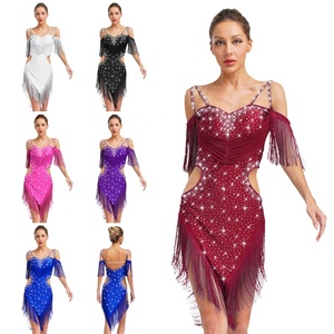 Traje de actuación de <span class=keywords><strong>Tango</strong></span> Cha-Cha de baile latino para mujer, ropa de baile para <span class=keywords><strong>Tango</strong></span>, <span class=keywords><strong>trajes</strong></span> de competición de baile, mayoristas - Product Image 1