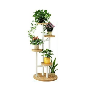 Support à plantes en métal à 5 niveaux, support à fleurs multi-niveaux pour l'intérieur, étagère de présentation en fer pour le salon, le balcon, la décoration du jardin - Product Image 1
