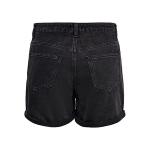 Nuevos Shorts de Mezclilla Negros de Color Sólido para Mujer, Cierre de Botones, Corte Regular, Casual, Tallas Grandes, Pantalones de Algodón para Damas - Product Image 5