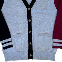 Cardigan en tricot ajusté personnalisé pour femme, style décontracté, broderie hiver, logo avant, université, collège, sororité, fraternité