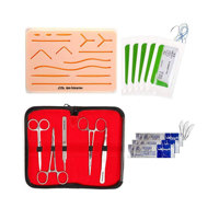 Instruments de suture chirurgicale professionnels, kit de suture de premier choix, mannequin pour la formation des étudiants en médecine, ensemble en acier inoxydable réutilisable