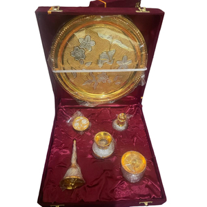 Ensemble de thali en argent plaqué, fait main, accessoires de Puja, parfait pour Diwali, les mariages, les cadeaux de retour et la dévotion à domicile. - Product Image 5
