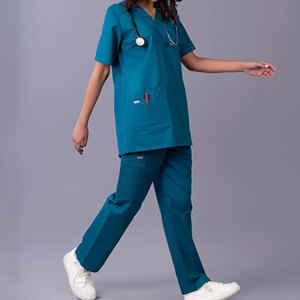 Ensemble de blouses médicales professionnelles pour femmes, col en V, tenue de travail pour le secteur de la santé, uniforme d'infirmière d'hôpital confortable, blouses d'hôpital en gros - Product Image 3