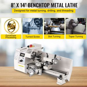 Tornio per Metallo di Precisione 8''x14'' 650W 2250 RPM con Velocità Regolabile e Mandrino Monofase per Lavorazione Artigianale del Metallo - Product Image 5