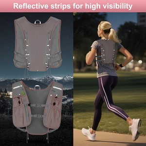 Sac à dos d'hydratation unisexe léger en nylon sur mesure avec bretelles réglables et deux poches pour bouteilles, idéal pour les sports de plein air (OEM) - Product Image 6