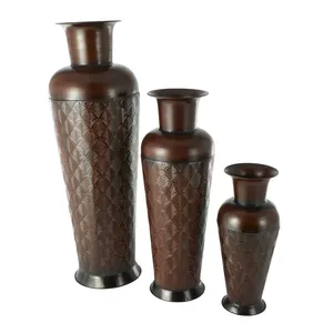 High End Artistic Decorative Iron Flower <b>Vase</b> Coastal Design Eco-Friendly Tabletop Christmas Designer Collection Worldwide - Product Image 1