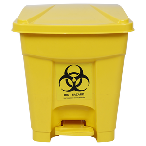 Green Rectangular Plastic Waste Bin with Foot Pedal for Indoor Household Use - Product Image 4