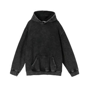 Sudadera con Capucha Extra Grande para Hombre, Negra, de Algodón, Felpa Francesa, Informal, para Otoño - Product Image 1