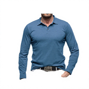 Polo pour hommes décontracté, nouvelle collection, personnalisable avec logo, couleur unie, respirant, en coton, grandes tailles, haute qualité, vente chaude - Product Image 3