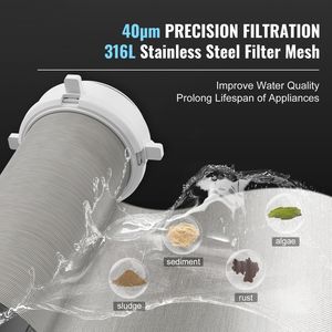 Filtro Sedimenti ad Alto Flusso da 40 Micron per Tutta la Casa, Design Spin-Down MNPT da 3/4'' per Acqua di Pozzo, Elettrico 4 T/H - Product Image 2