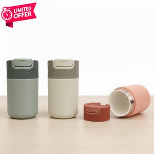 Botella Térmica de Porcelana al Vacío de Doble Pared SUS 304 de 8 oz/250 ml, Diseño Moderno y Lujoso, Mantiene el Calor/Frío de 8 a 10 Horas, Ecológica - Product Image 1