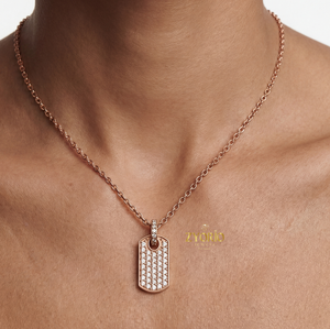Collar con Colgante de Cadena de Eslabones Chapado en Oro de Plata de Ley con Diamantes Símbolo de la Eternidad para Mujer, Regalo de Lujo para Compromiso, Boda o Novia - Product Image 1