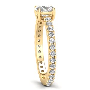 Bagues REYES en argent sterling 925 plaqué rhodium, certifiées GRA, avec moissanite 1,4 carat, design original, accessoires de mariage, bijoux fins - Product Image 3
