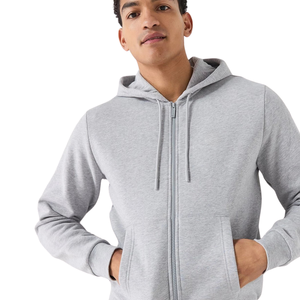 Ensemble de survêtement polaire pour homme avec cordon de serrage, poche kangourou, pantalon à revers et bordure côtelée, coupe décontractée, style sportswear urbain minimaliste, tenue OEM - Product Image 3