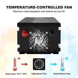 3000W modificato onda sinusoidale Inverter Display LCD telecomando indicatore LED DC 24V AC 120V convertitore per camion da viaggio - Product Image 6