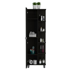 Mobile da Bagno Reno con Finitura Wengue Nero, Specchio e Quattro Ripiani Interni - Product Image 4