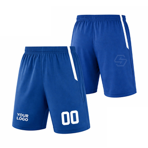 Shorts de football personnalisés de haute qualité fabriqués en usine, séchage rapide, 100 % polyester, avec cordon de serrage, tricotés, unis, sportifs, taille moyenne adulte - Product Image 2