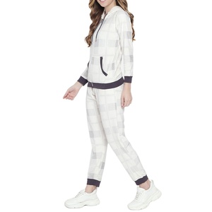 Women Hooded Drawstring Elastic Waist Printed Tracksuit Custom Sweatpants Set 2 Piece Jogging Suits Oversized - Product Image 3
