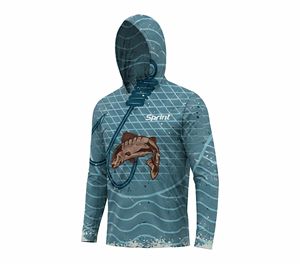 Sudadera con Capucha para Pesca Sprint, Protección Solar UPF 50, Secado Rápido, Manga Larga, Chaqueta Estampada para Actividades al Aire Libre - Product Image 5
