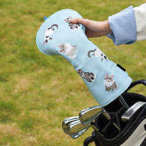 Housses de tête de club de golf en cuir imperméables, nouvelle collection 2026, légères, pour bois de fairway et hybrides, ensemble de housses de couleur unie - Product Image 4