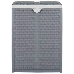 Poubelle grise à 2 portes 65,0 cm x 45,0 cm x 88,0 cm en PP - Product Image 2