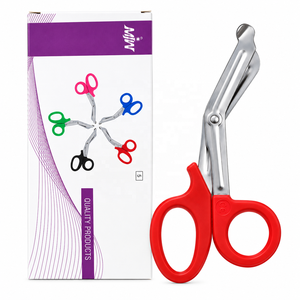 Professional Utility Scissors 5.5 Inch Stainless Steel Red Handle Multipurpose Cutting Scissor for Medical Beauty Household Use - Product Image 5