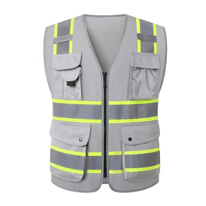 Gilet de sécurité réfléchissant à LED de classe 2 ANSI, en maille, avec fermeture éclair, pour les travailleurs, la circulation routière, la construction, par Nexfit Athletics - Product Image 1