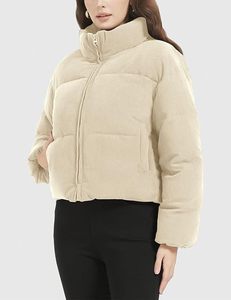 Women's Lightweight <b>Packable</b> Hooded Winter Quilted Puffer <b>Jacket</b> Detachable Sleeves Hat Zipper Closure Waterproof Wool - Product Image 2