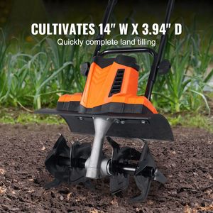 Motozappa Elettrica con Cavo da 10 Amp, Larghezza di Lavorazione 14 Pollici e Profondità 3,94 Pollici, Denti in Acciaio MN - Product Image 4