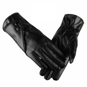 Gants en cuir pour femmes, mode hiver haut de gamme, coupe-vent, en cuir véritable, gants de conduite en cuir - Product Image 1
