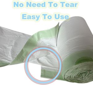 ถังขยะ PE แบบมีเชือกรูด ไม่ขาดง่าย พร้อมถุงขยะแบบใช้แล้วทิ้งที่สามารถนำไปรีไซเคิลได้ สำหรับใช้ในบ้านและสำนักงาน พิมพ์ลายได้ตามต้องการ - Product Image 5