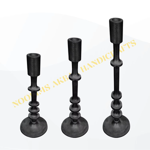 Vintage <b>Black</b> Cast Iron Taper <b>Candle</b> <b>Holder</b> <b>Pillar</b> Candlestick Stand Farmhouse Table Centerpiece for Wedding Dining Room Decor - Product Image 2