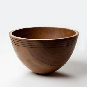 Tazón de madera ecológico hecho a mano, de forma redonda, diseño oriental, artesanía en madera para servir alimentos, sin recubrimiento, para regalo, decoración, juego de tazones. - Product Image 2
