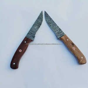 Couteaux à désosser personnalisés Couteau de chef de cuisine en acier damas professionnel Couteaux d'office Manche en bois - Product Image 5