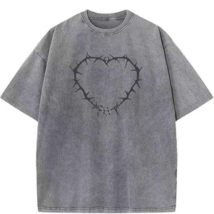 Men Dark Grey Color <b>Drop</b> Shoulder <b>Acid</b> Washed T Shirt For Sale With Custom Logo And Design In Low Prices Wholesale rate OEM - Product Image 3