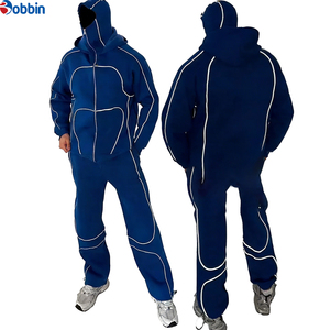 Top Trend Men Clothes Custom Custom Designer Clothes Color Blocking Reflective Strip Hoodie and Sweatpants <b>Tracksuits</b> for Unisex - Product Image 4