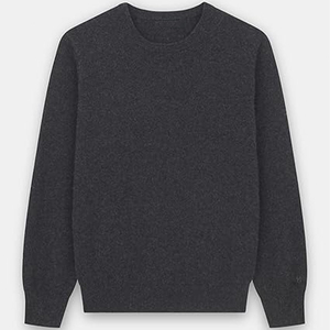 Sweat-shirt à col rond pour femme, couleur unie, manches longues, tricoté, 100% coton, respirant, vêtements d'automne - Product Image 6