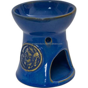 Quemador de aceite de cerámica, difusor de aroma de aceites esenciales, portavelas de aromaterapia con diseño de sol y luna para decoración del hogar - Product Image 3